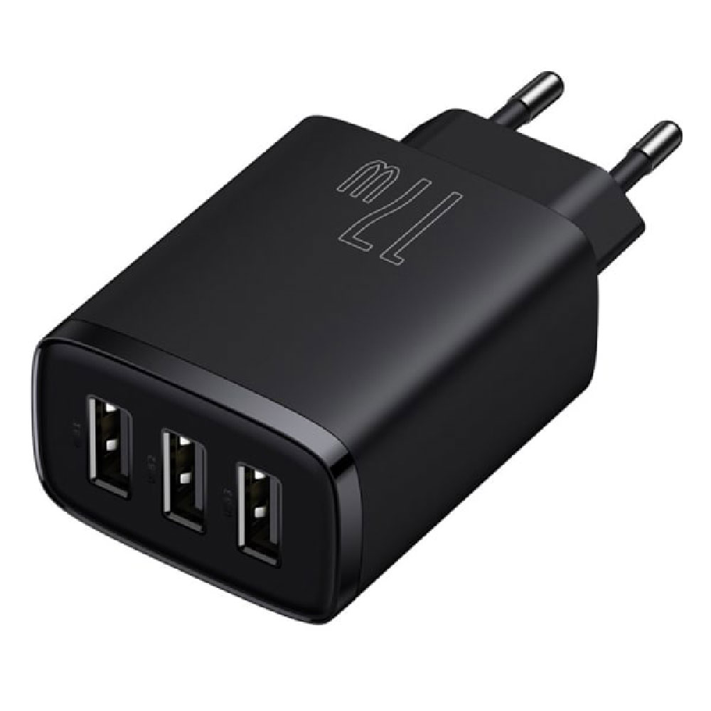 Сетевое зарядное устройство Baseus "CCXJ020101", Compact Charger 3U 17W, черный - 2