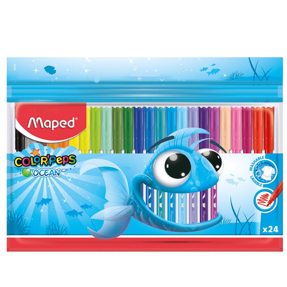 Фломастеры Maped "Color Peps Ocean", 24 шт