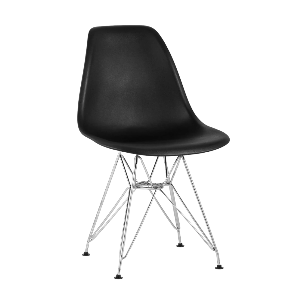 Стул для посетителей Stool Group "Eames DSR New / DC-20101301", пластик, металл, черный