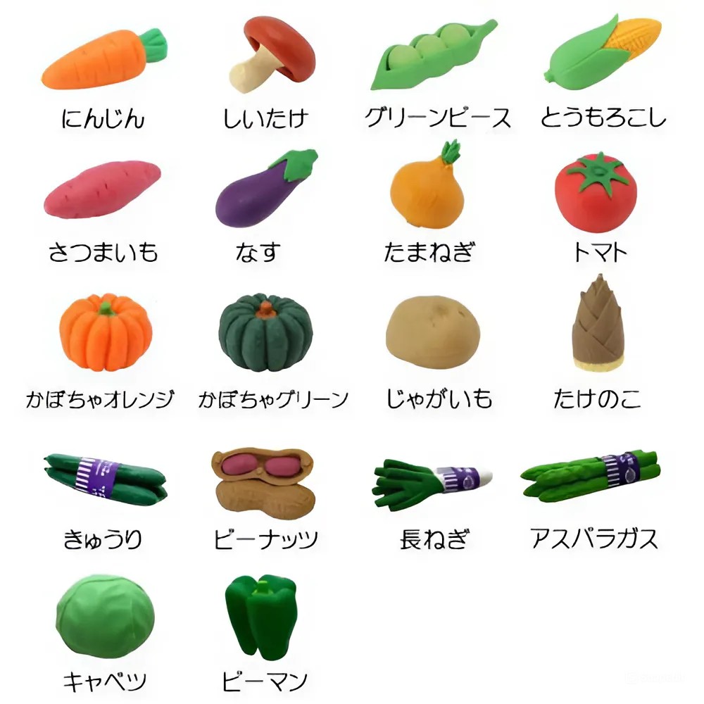 Ластик "IWAKO Vegetable", ассорти